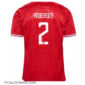 Danimarca Joachim Andersen #2 Prima Maglia Europei 2024 Manica Corta